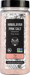 Soeos Himalayan Pink Salt - Fine Grain, 20 oz, Kosher Certified, Pure Rock Salt for Grinders and Salt Mills
