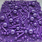 Edible Purple Pearl Sugar Sprinkles Candy Mix Size Baking Edible Cake Decorations Cupcake Toppers Cookie Decorating Wedding Part