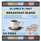Double Donut Coffee Breakfast Blend Medium Roast Coffee Pods for Keurig, 24 Count, Model 1154480