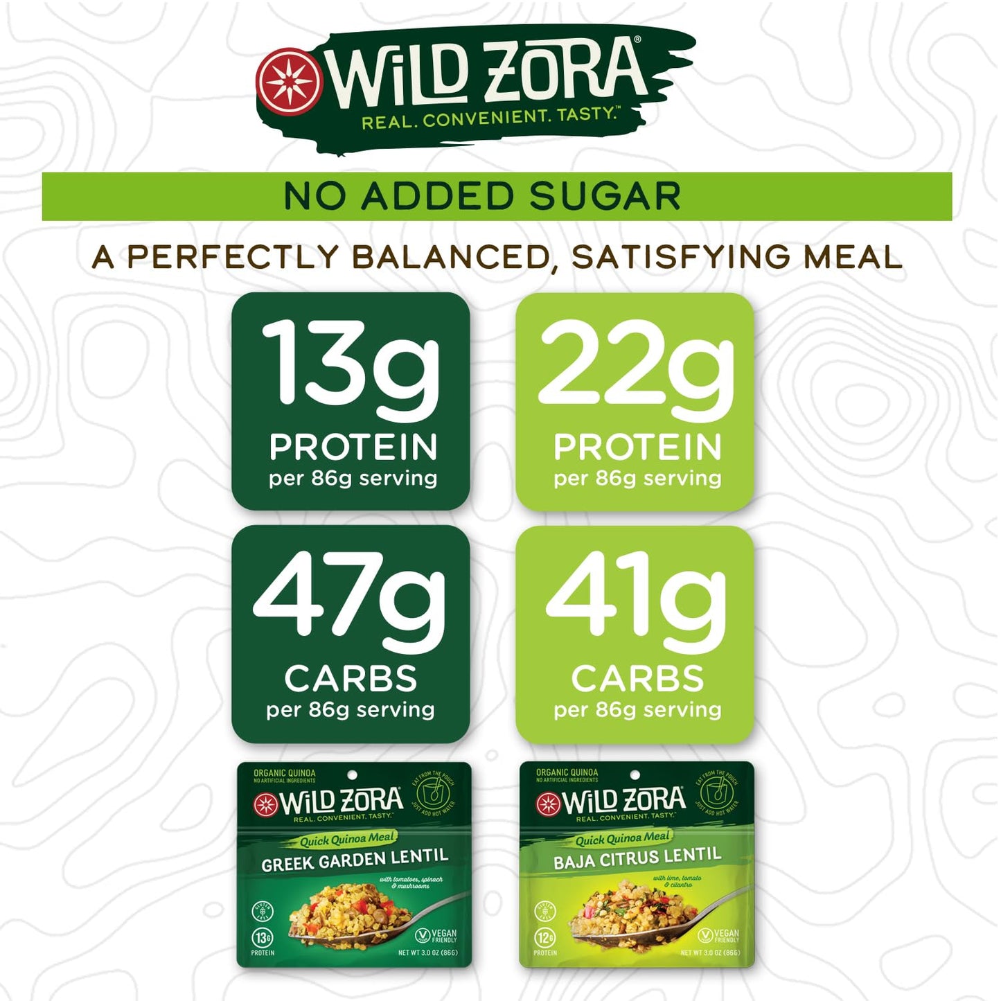 Wild Zora Quinoa Meals - Vegan Variety Sampler with Lentils & Olive Oil, 3 Ounce (Pack of 4) - Gluten-Free Pantry Staples