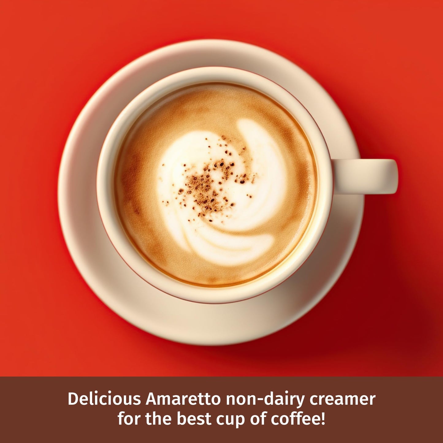 Amaretto Creamer - Non-Dairy Coffee Creamer, 1 Pound (Pack of 4), Rich and Creamy Flavor