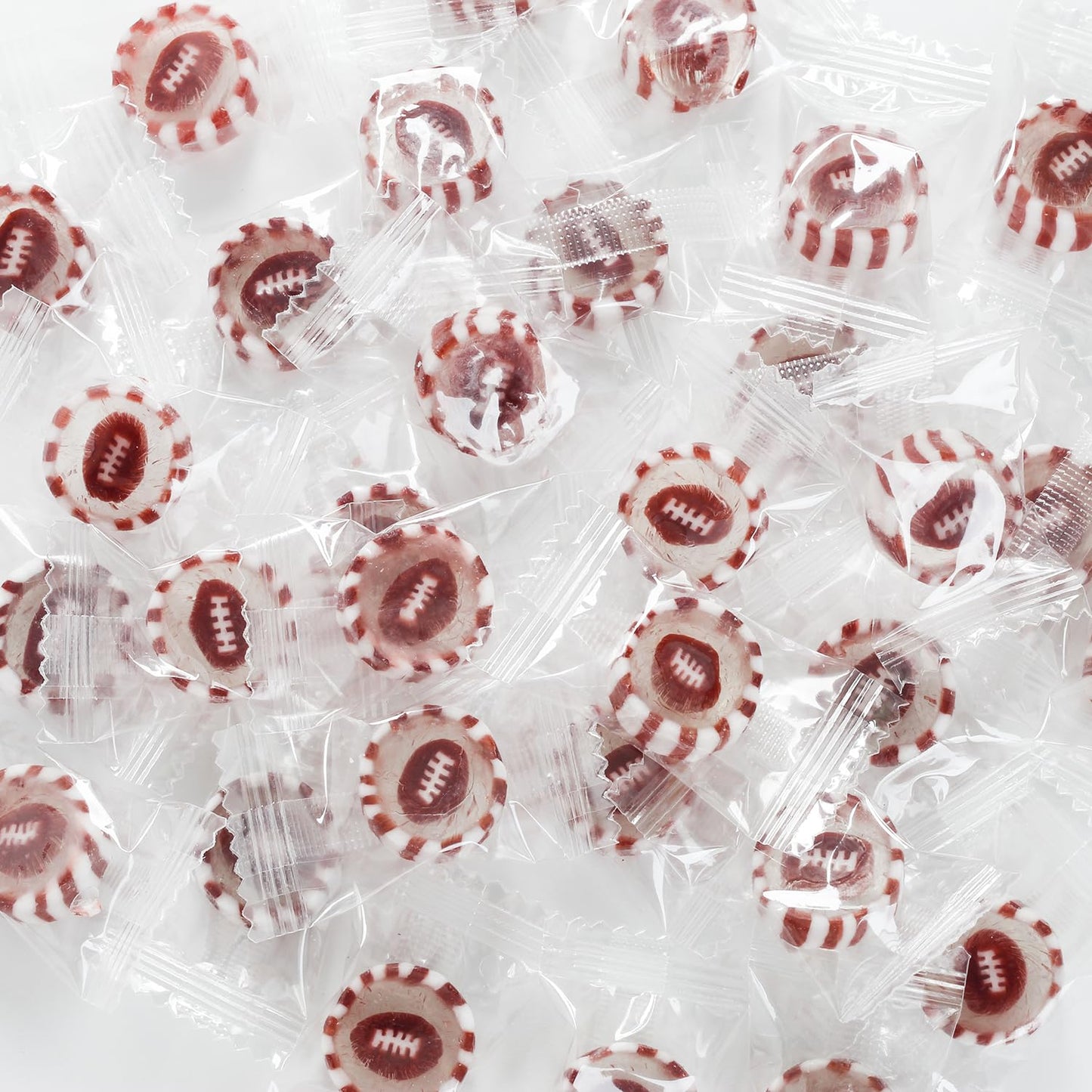 Football Candy - Hard Candy 8 Oz Resealable Bag Of Individually Wrapped Small Candy (Approx. 58 Pcs) Hard Candies - Great For Fo