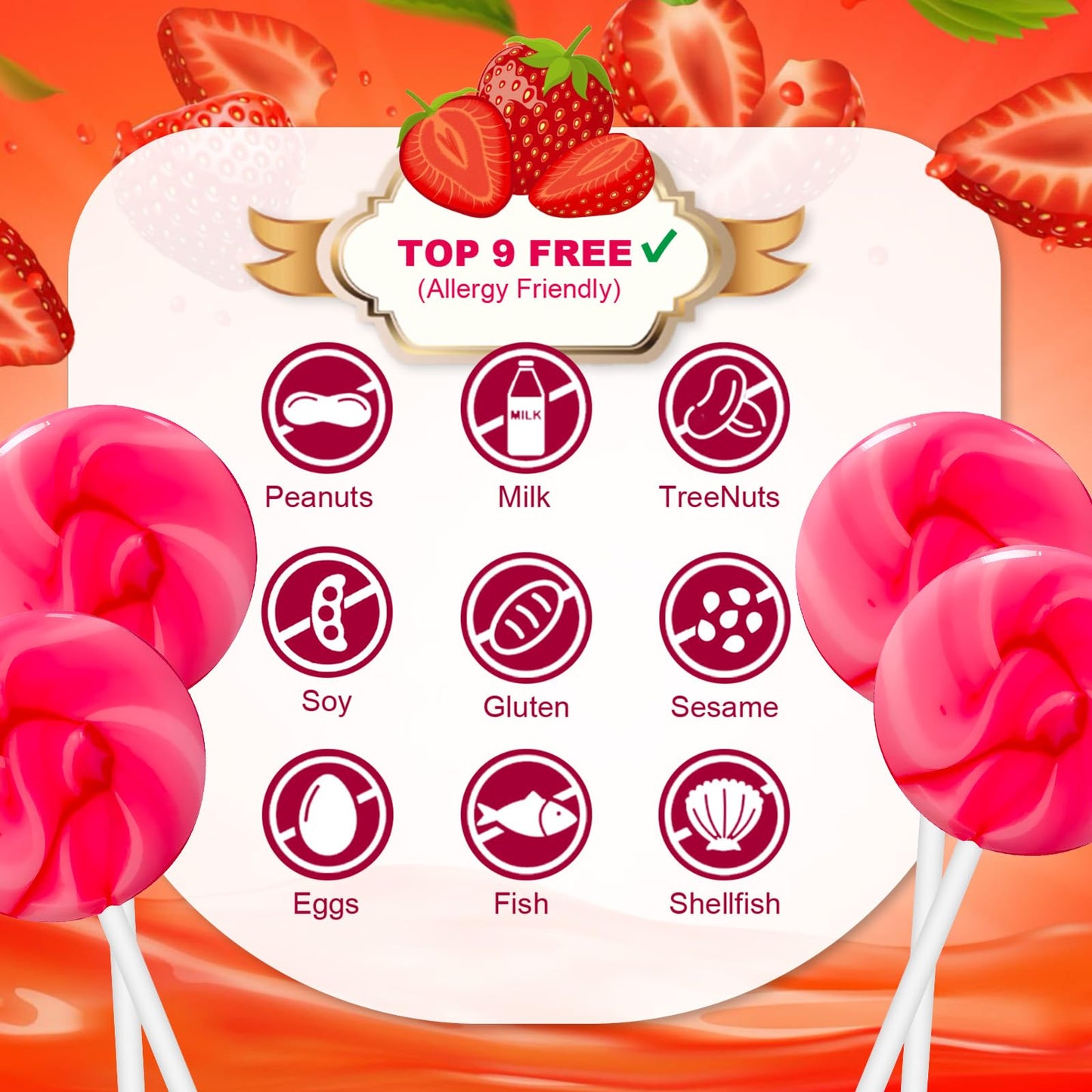 ZOFIA SWEET 32 Pack Twisty & Swirl Lollipops, Individually Wrapped, Pink, Baby Shower & Party Favors, No Artificial Dyes or Flavors