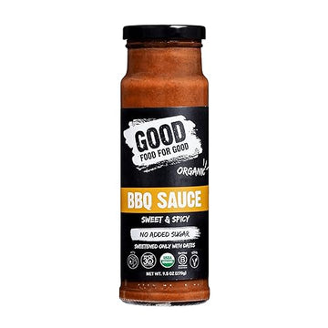 Good Food For Good Organic Sweet & Spicy Bbq Sauce No Added Sugar Whole30 Approved 9.5 Oz