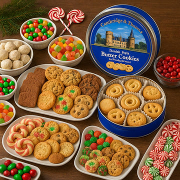 Danish Style Butter Cookies Assorted 4 Tins (4.0 Oz Each) Different Shapes Assortment Gift Pack | Gourmet Cookie Gifts