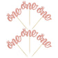 Gyufise 24 Pack Rose Gold One Cupcake Toppers 1St Birthday Cupcake Picks For Baby Shower Kids First Birthday Party Cake Decorati