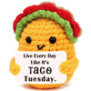 Mini Christmas Motivation Gifts for Women Men Handmade Positive Crochet Taco Tuesday Gift for Stress Relief Coworker Birthday En