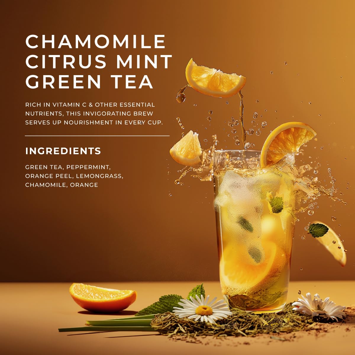 Gya Tea Co Chamomile Citrus Mint Loose Leaf Tea - 5.29 Oz - Refreshing Flavor, 70 Cups
