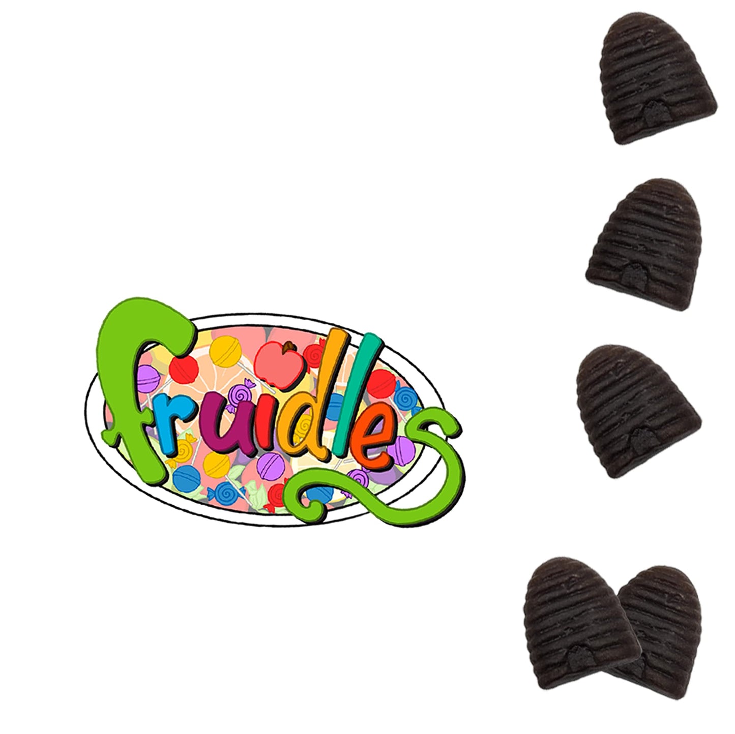 Fruidles Beehive Licorice Gummies - Honey-Flavored, Non-GMO, Half-Pound