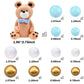 Bear Cake Toppers Mini Bear Figurine Cake Decorations With Gold Blue White Pearl Ball For Baby Shower Birthday Party Teddy Bear