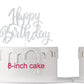 Notbadsys Happy Birthday Cake Decorations, Gold Double-Sided Glitter Letters, Birthday Party Supplies, Cake Topper Decorations (Silver)