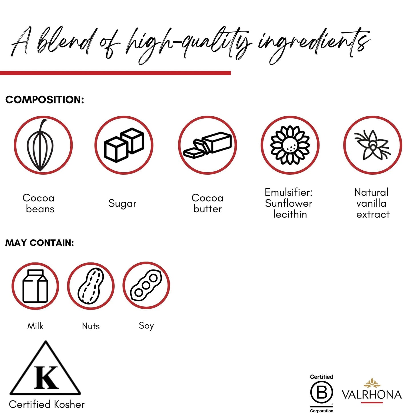 Valrhona Premium Extra Dark Chocolate Abinao 85% Cacao Tasting Bars - Gourmet French Chocolate Perfect For Eating And Baking And