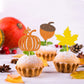 48 Pcs Thanksgiving Cupcake Toppers Fall Cupcake Toppers Thanksgiving Cake Decorations Happy Thanksgiving Cake Topper Leaf Cupca