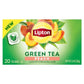 Lipton Peach Green Tea Bags, Flavored Unsweetened, 20 Count, Caffeine and Flavonoids, Model 800323