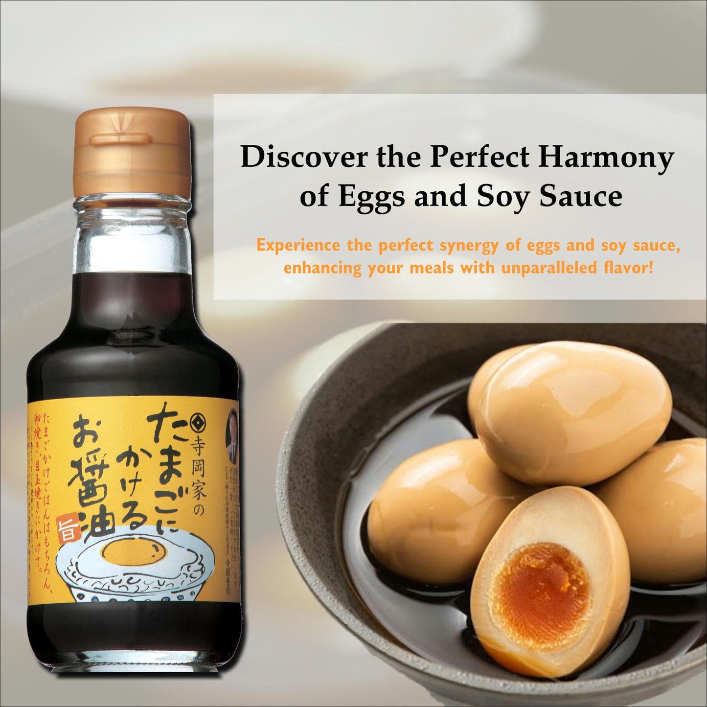 Teraokake Soy Sauce for Eggs (150ml 5.1 Fl Oz, Original) - Authentic Japanese Soy Sauce for Egg enthusiasts?No preservatives, No