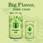 OLIPOP Minis Prebiotic Soda Pop  Ginger Ale  Pantry Pack Packed with Prebiotics  Fiber  and Botanicals  Gluten Free  Vegan  GMO Free  7.5oz (6-Cans)