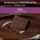 AWAKE Caffeinated Chocolate Bites - Dark Chocolate, 50mg Caffeine, 50 Count, Gluten Free, Non-GMO, Individually Wrapped, Purple
