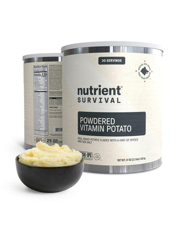 Nutrient Survival Potato Flakes, Powdered Vitamin Potato (30 Servings) For Mashed Potatoes, Soups, Emergency Food Supply & Campi