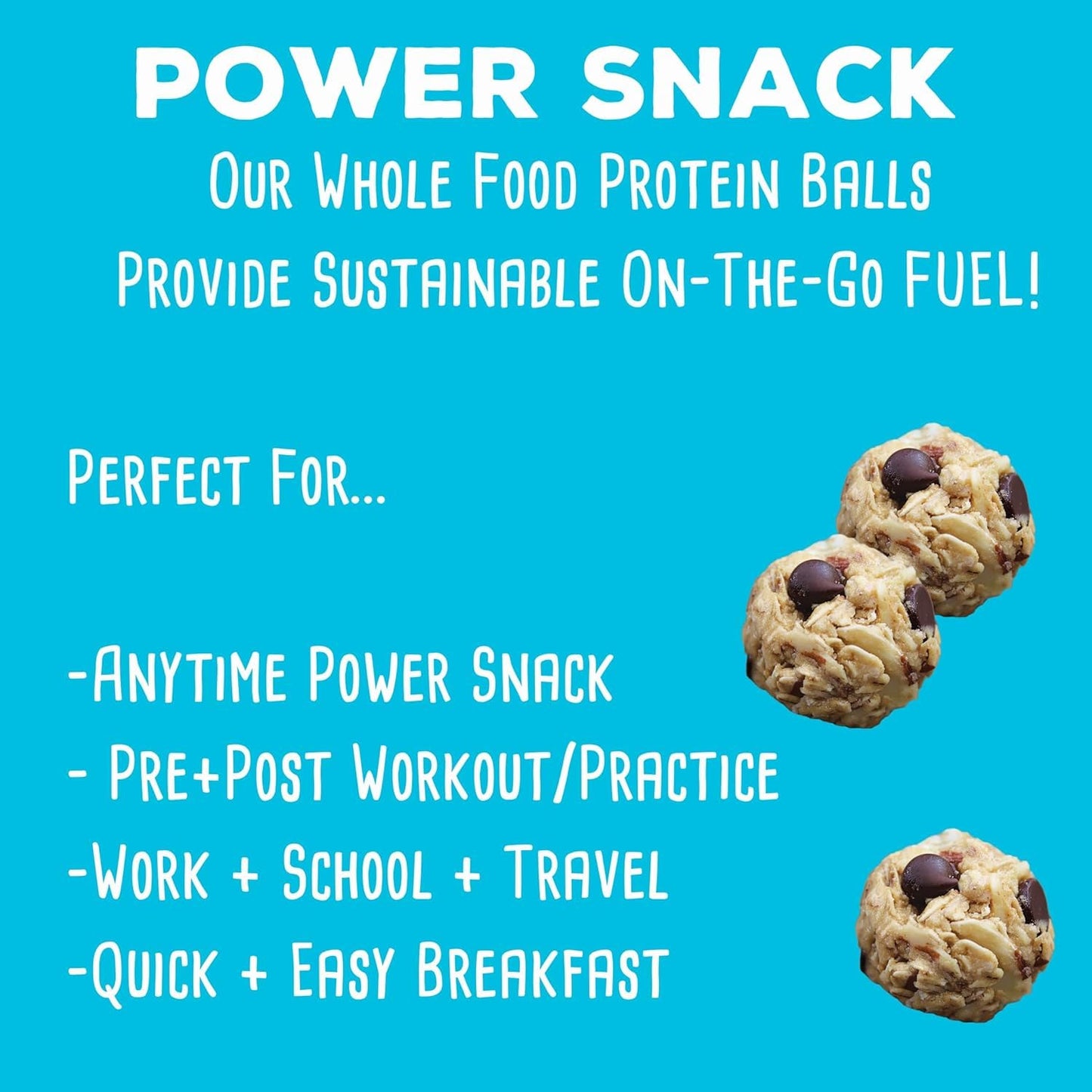 simplyFUEL Whole Food Protein Balls with Probiotics - Chocolate Almond Coconut Snacks - Protein Snack - Gluten Free Energy Balls (24 Packs)