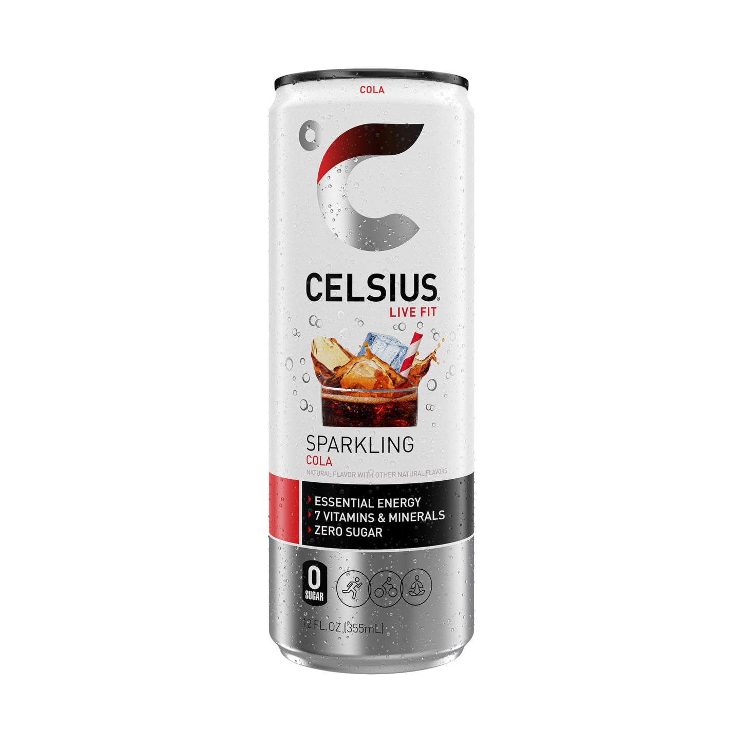 CELSIUS Sparkling Cola Energy Drink, Zero Sugar, 12 Fl Oz (Pack of 12), Model FGSS1207