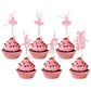 Gyufise 24Pcs Ballerina Tutu Cupcake Toppers Pink Glitter Ballet Girl Cupcake Toppers Ballet Slipper Cupcake Picks For Ballerina