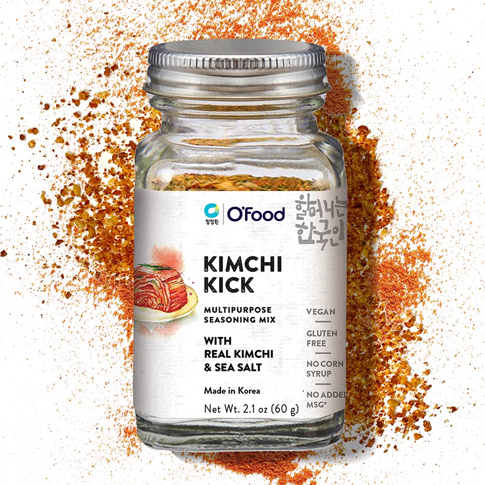 C O'Food Kimchi Kick, Korean Kimchi Flakes Powder Seasoning Mix, Vegan, Gluten Free, No Corn Syrup, Multipurpose, No added MSG, 
