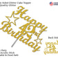 42 Birthday Cake Topper Gold Glitter, Party Decoration Ideas, Premium Quality, Sturdy Doubled Sided Glitter, Acrylic Stick. Made