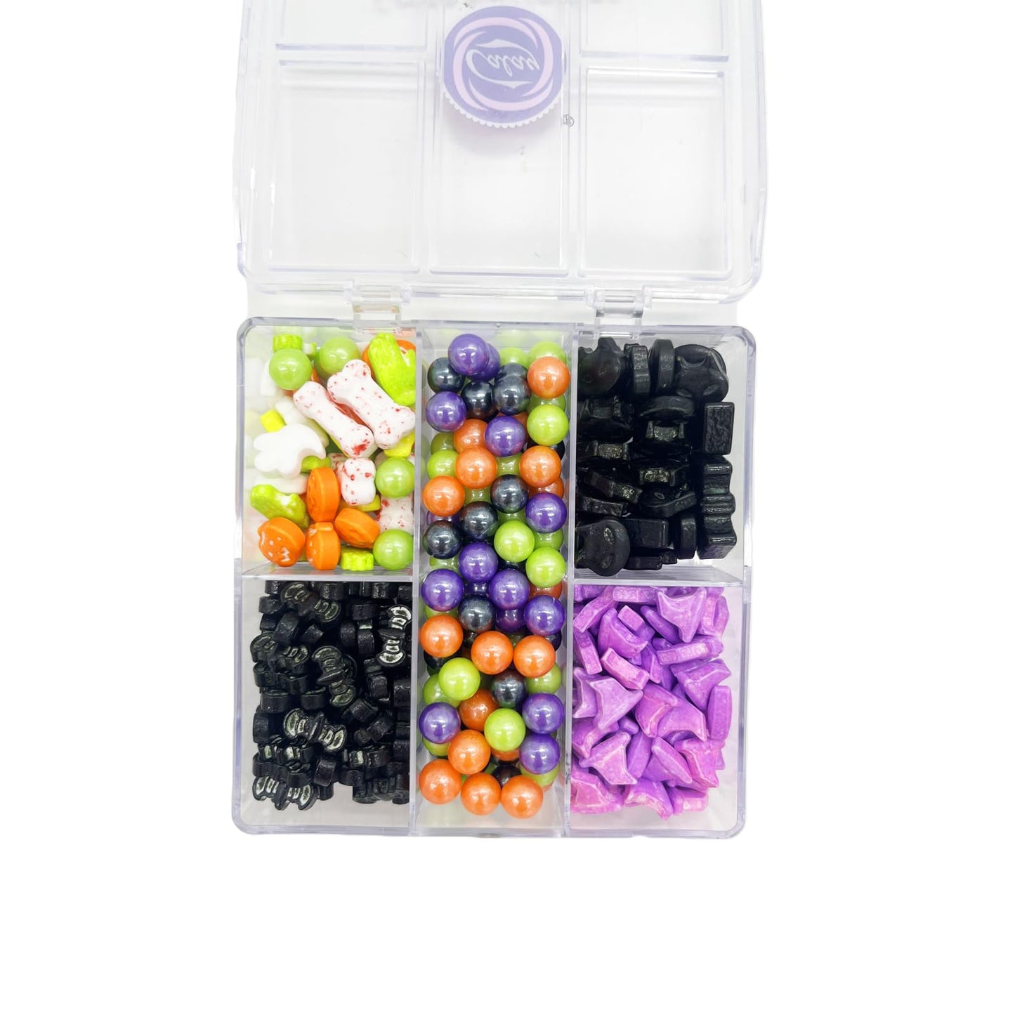 Halloween Sprinkles Green Purple Sprinkles Skull Bat Sprinkles Cake Cupcake Toppers Cookie Dessert Sprinkles Decorations 3.2Oz