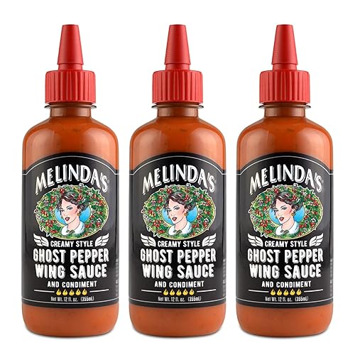 Melinda'S - Creamy Style Ghost Pepper Wing Sauce - 12Oz, 3Pck