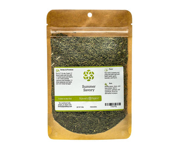 Savory Spice Shop Summer Savory Seasoning - Dried Savory Leaves, Subtle Peppery Flavor, 1 Cup Bag - Net: 1.7 oz