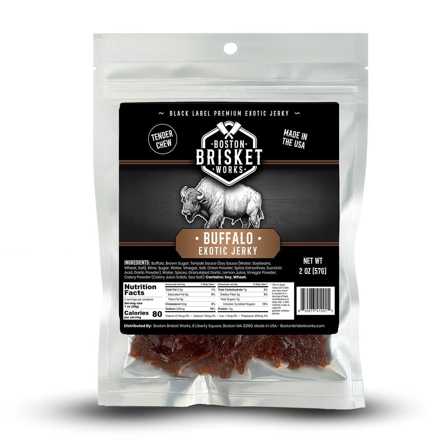 Buffalo Jerky - Top-Grade Bison Meat - Rugged Wild Game Snack - Western Cowboy Gift For Men  Dad - Cool Meat Lover Present