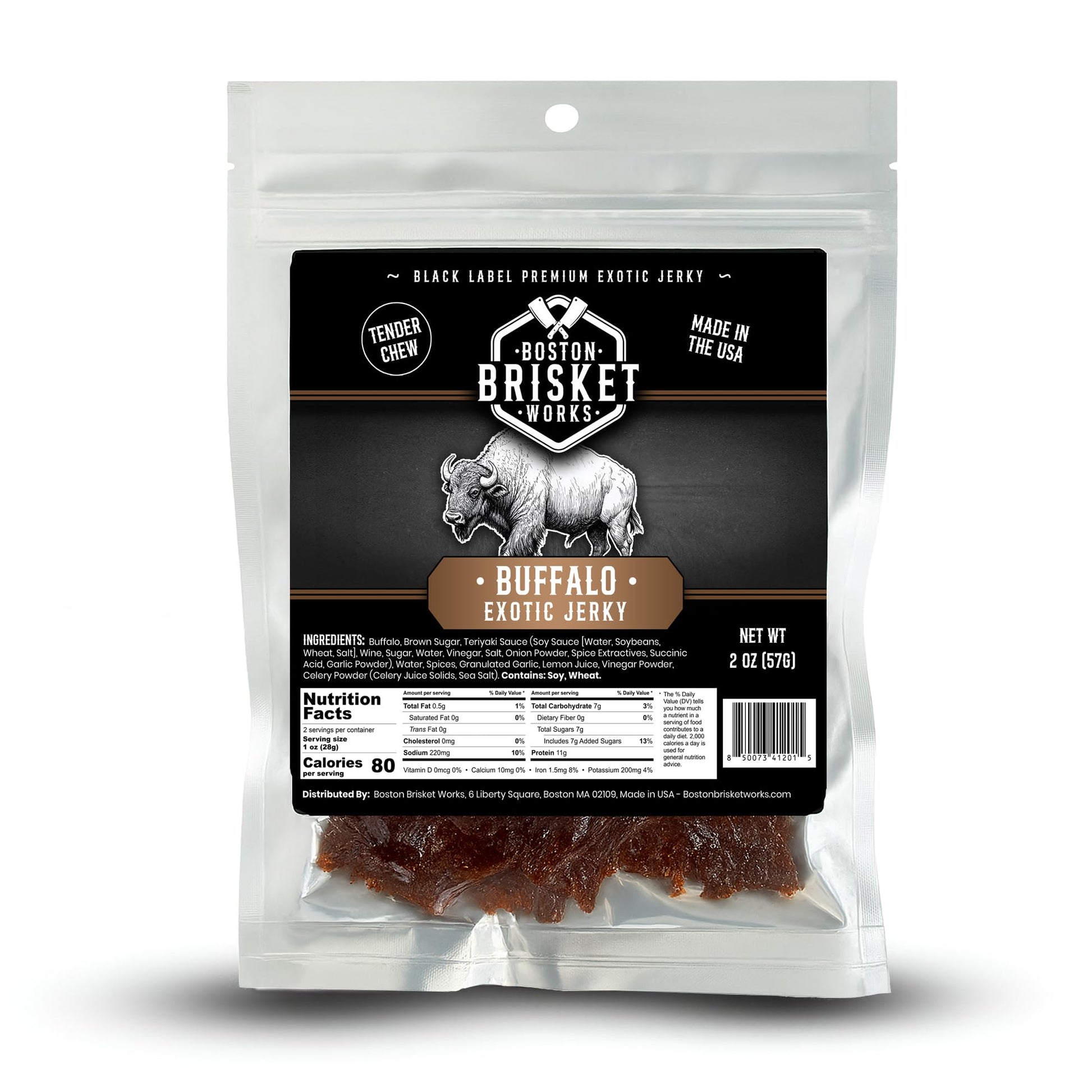 Buffalo Jerky - Top-Grade Bison Meat - Rugged Wild Game Snack - Western Cowboy Gift For Men  Dad - Cool Meat Lover Present