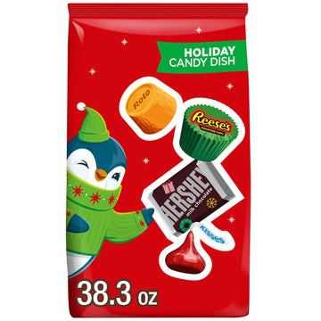 HERSHEYS  REESES and ROLO Assorted Chocolate Flavored  Christmas Candy Bulk Bag  34.2 oz