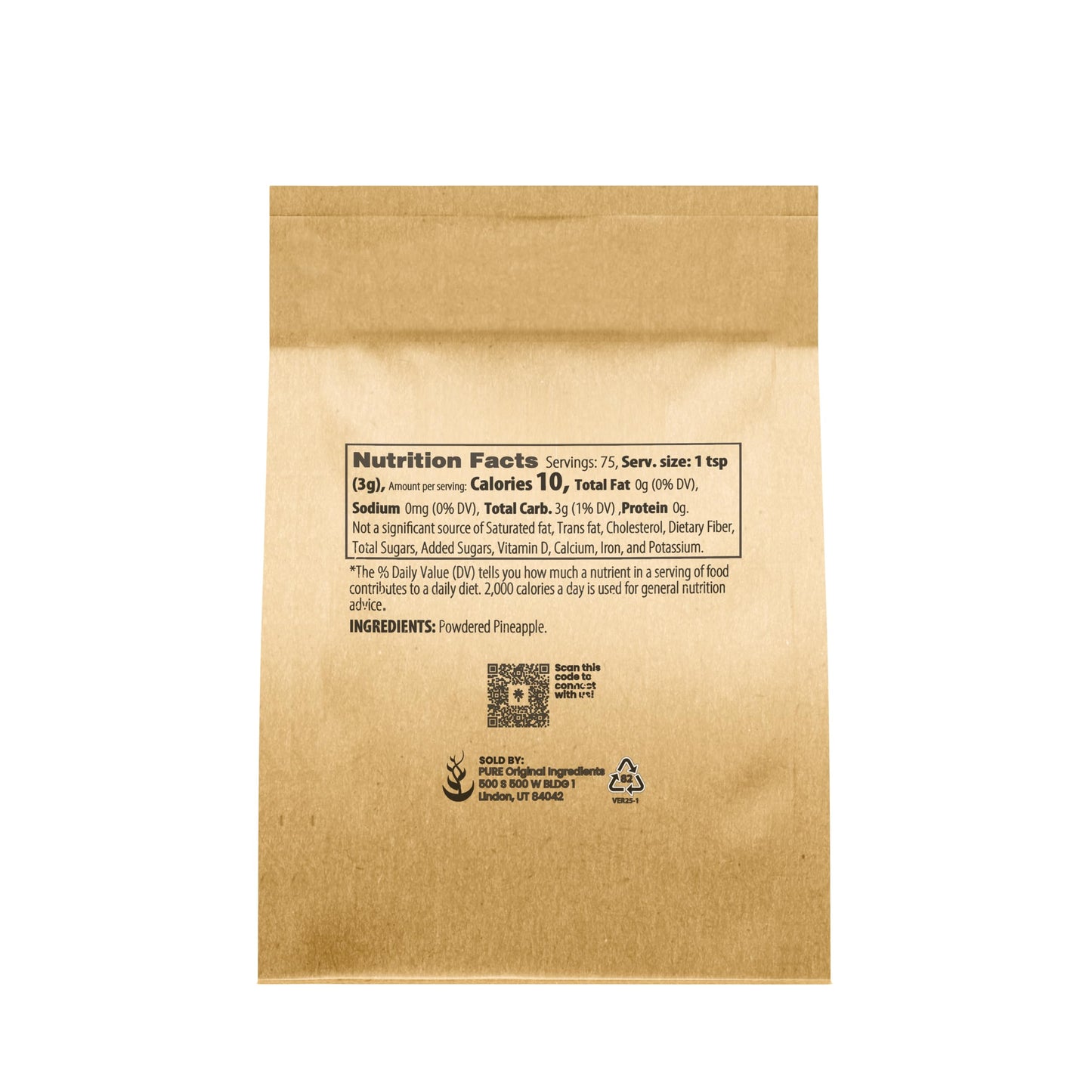 Pure Original Ingredients Pineapple Powder (8 Oz) Smoothies & Cocktails Always Pure Flavor Additive