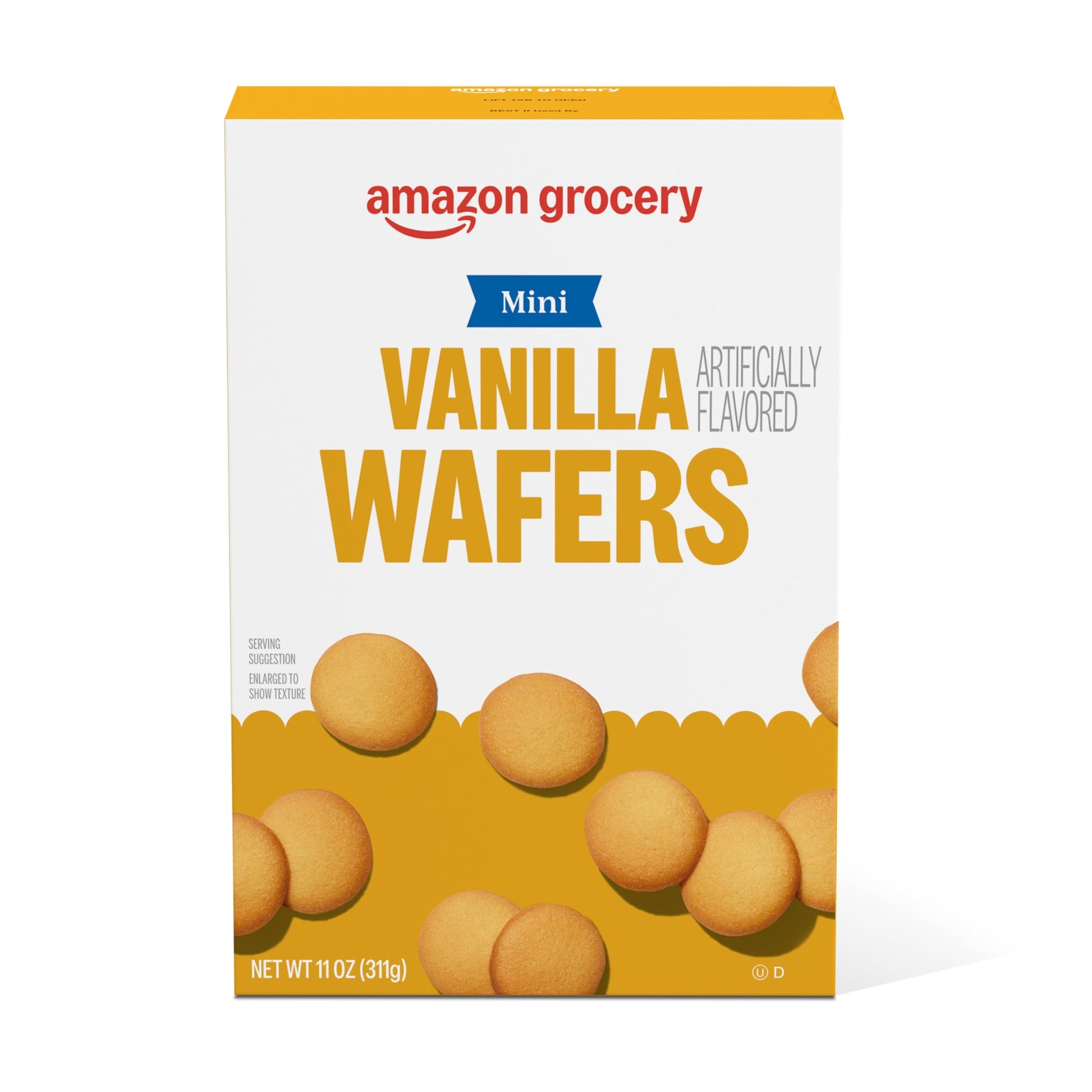 Amazon Grocery Mini Vanilla Wafers, 11 Oz, White, Pack of 1