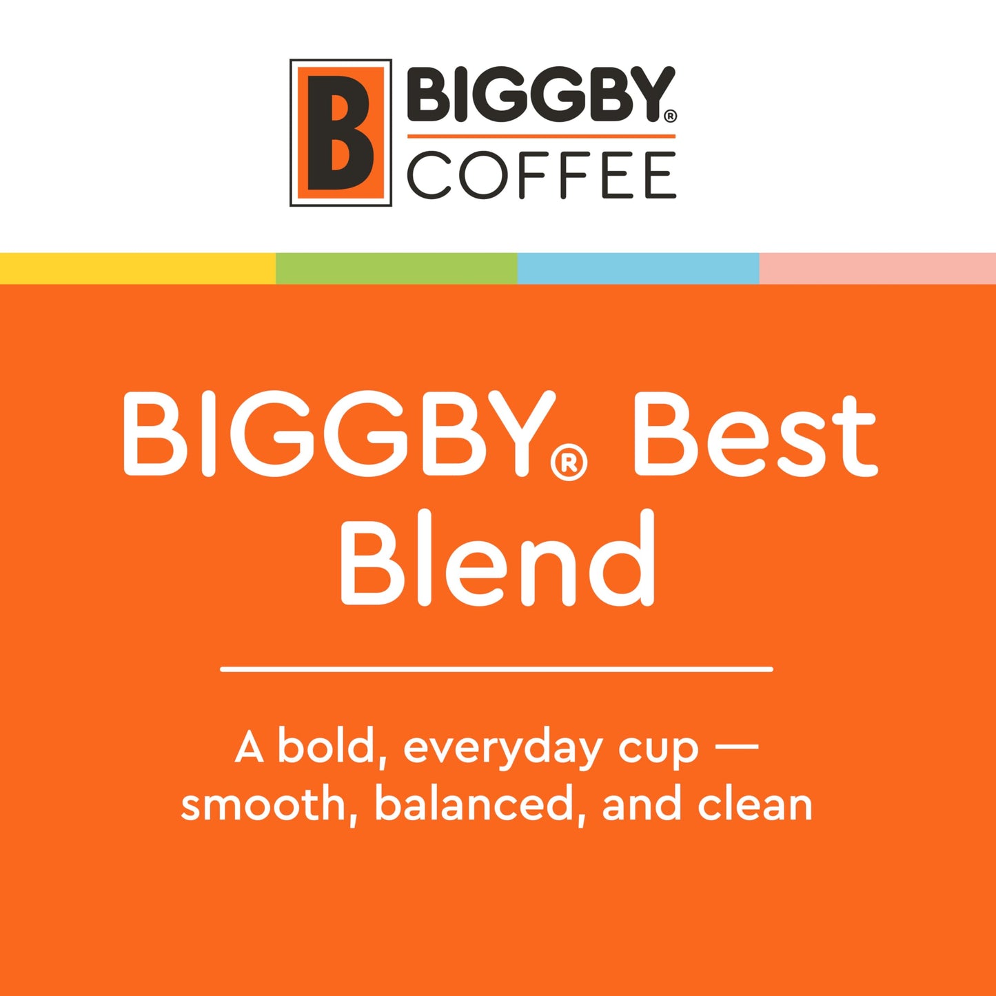 Biggby Best Whole Bean Coffee, 100% Farm-Direct, 12Oz Bag, Medium Roast