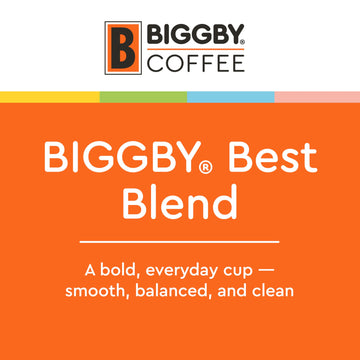 Biggby Best Whole Bean Coffee, 100% Farm-Direct, 12Oz Bag, Medium Roast