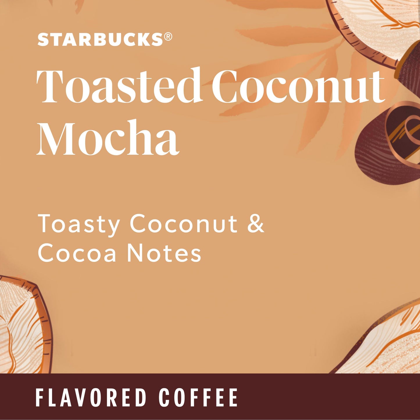 Starbucks K-Cup Coffee Pods, Toasted Coconut Mocha Flavored Coffee For Keurig Coffee Makers, 100% Arabica, Limited Edition, 1 Bo