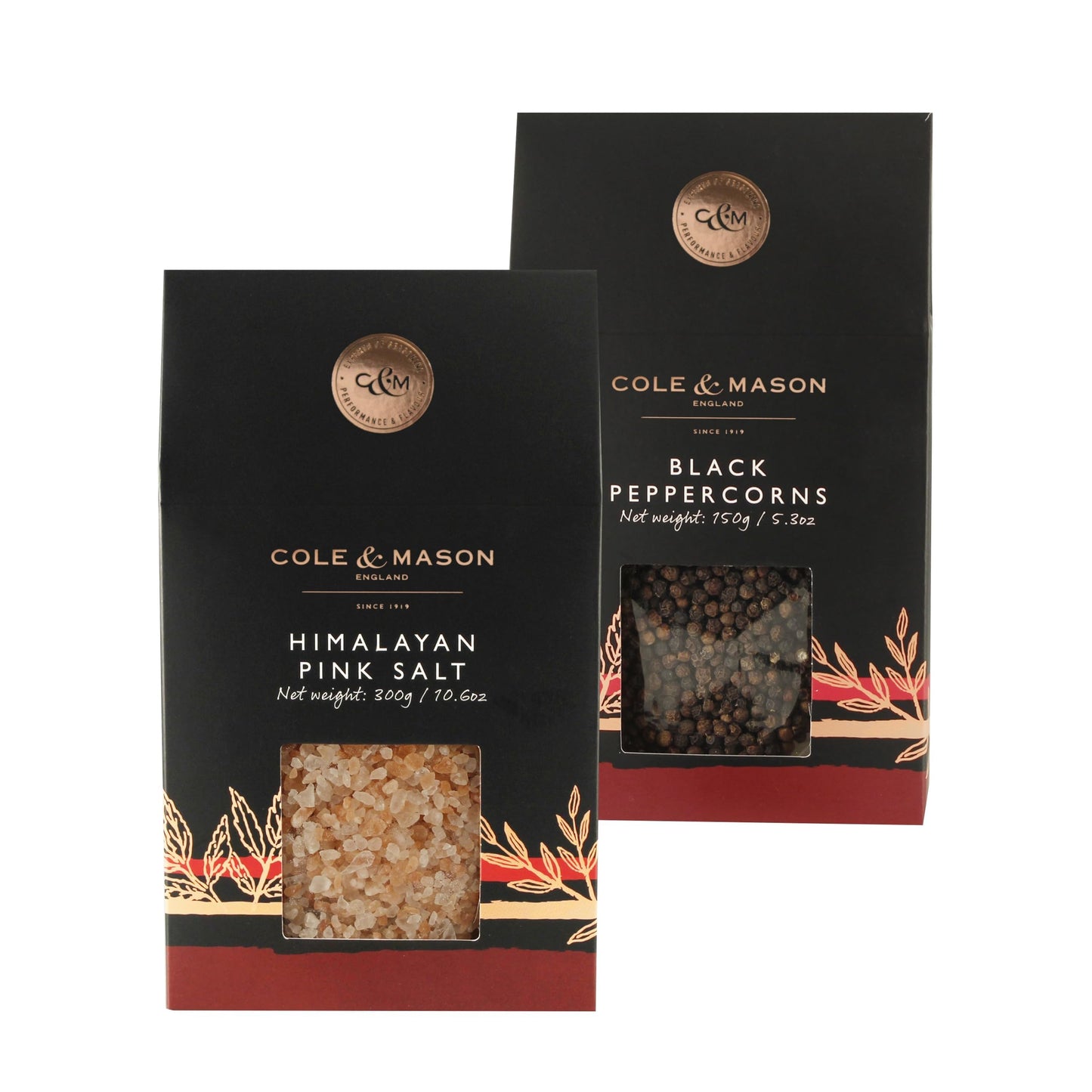 Cole & Mason Gourmet Spice Refill Box - Pairs Well with Chicken, Beef, Pork & More - Peppercorn Refill for Salt & Pepper Mill Gr