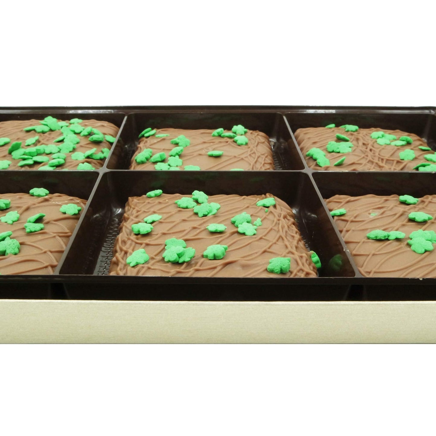 Philadelphia Candies Milk Chocolate Covered Graham  ers, St. Patricks Day Shamrocks Gift, 6 Ounce