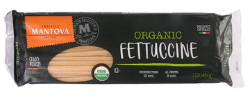 Mantova Organic Fettuccini Pasta - 100% Durum Semolina - 16 Oz (Pack of 6) - Product of Italy