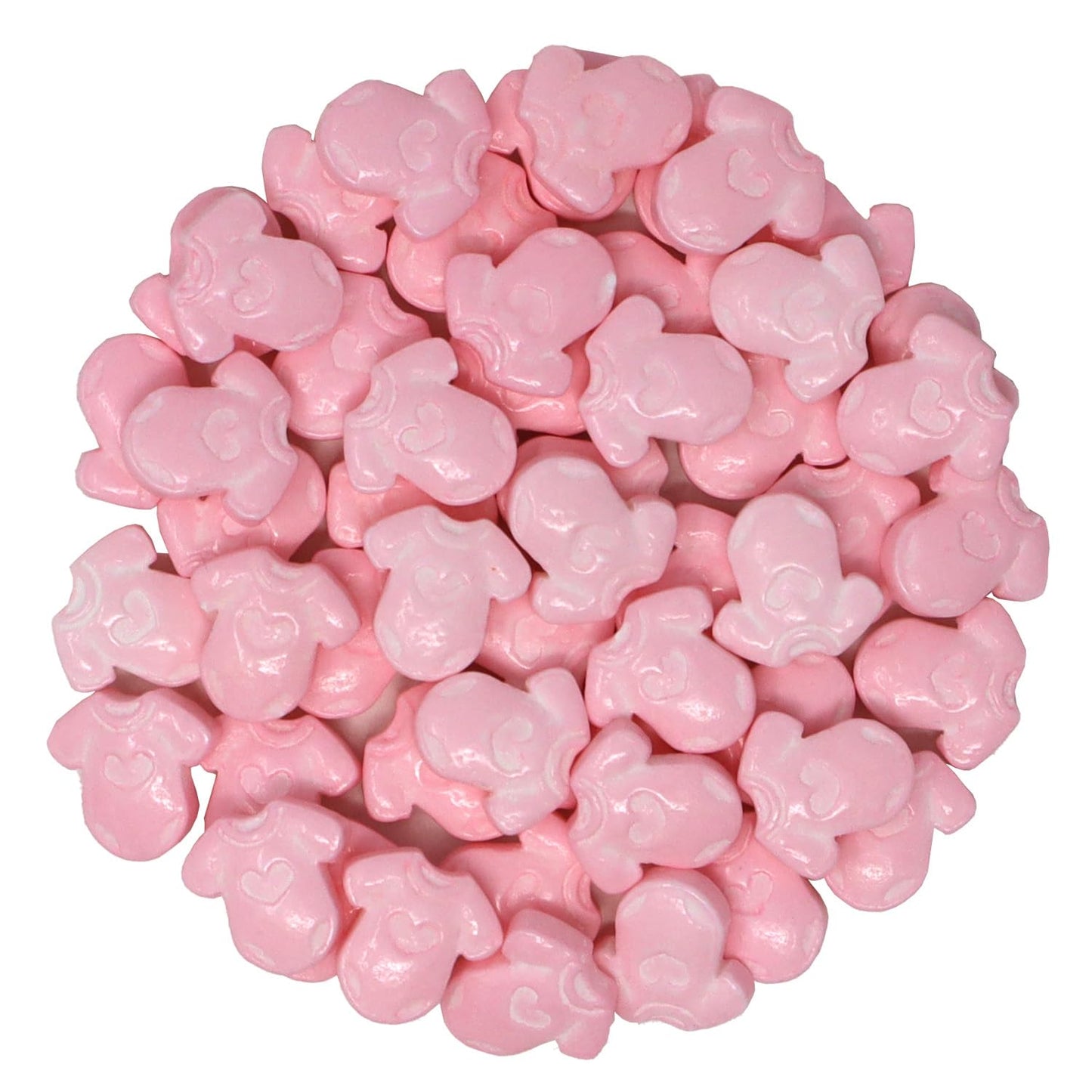 Mystic Sprinkles Baby Shower Themed Candy Shapes Sprinkles (Pink Onesies, 2Oz Jar)
