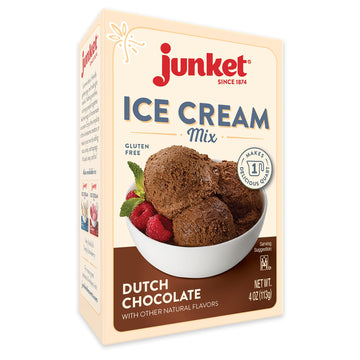 Junket Dutch Chocolate Ice Cream Mix, 4 Ounce, Makes 1 Quart, Pack of 1