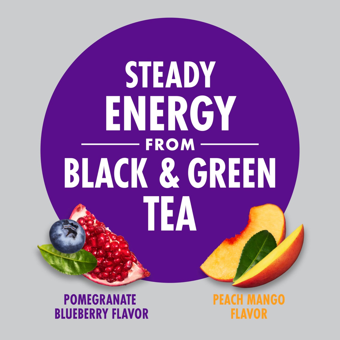 V8 Energy Drinks Variety Pack - Pomegranate Blueberry & Peach Mango, 8 Fl Oz Can, Pack of 24