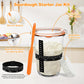 Sourdough Starter Kit, Sourdough Bread Baking Supplies, 9Banneton Bread Proofing Basket With Glass Sour Dough Starter Jar, Breads Scoring Tool,Breads Making Tools Gifts For Bakers Women Wife Mom