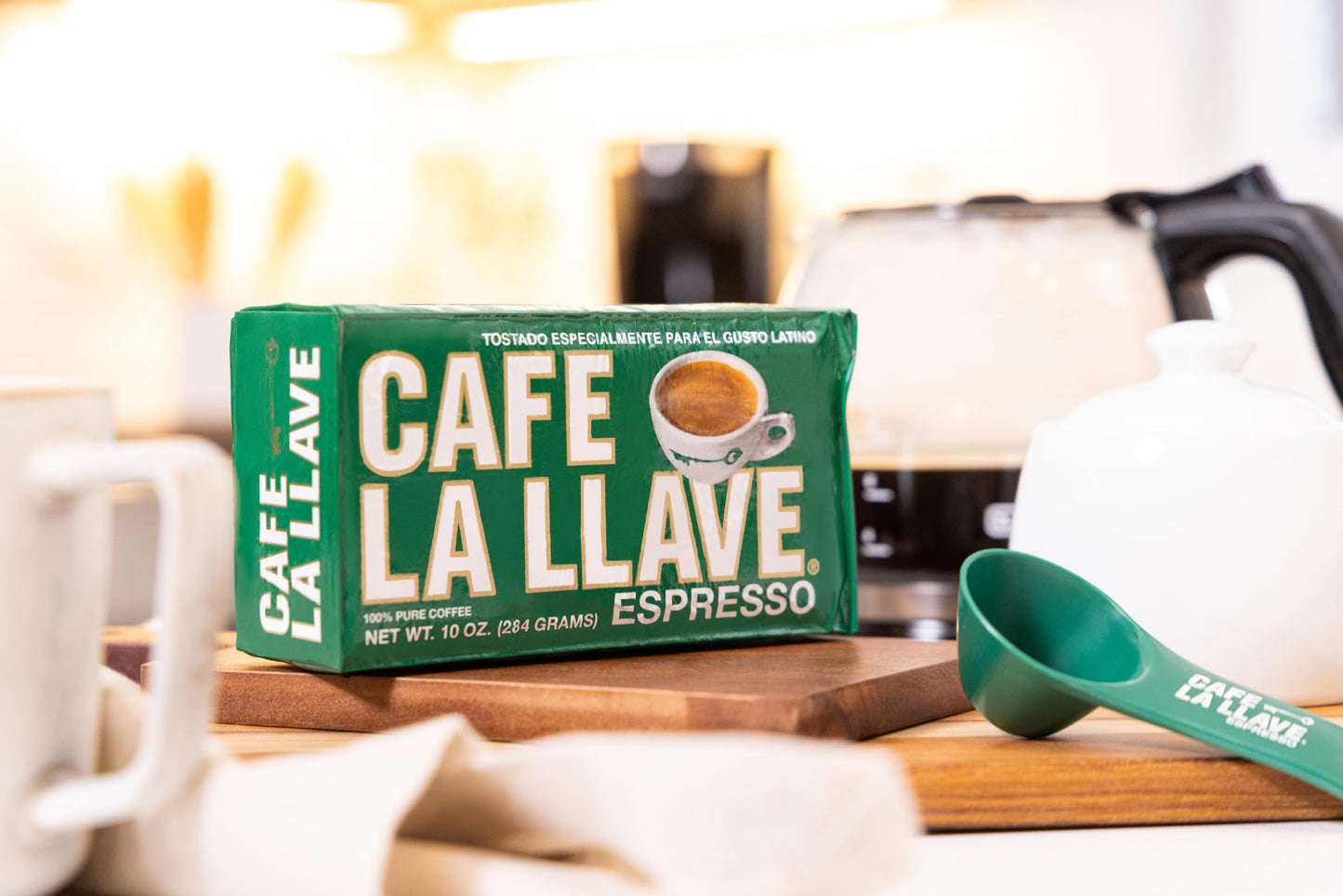 Cafe La Llave Dark Roast Ground Espresso Coffee, 16 Oz Brick - Rich And Bold Cuban-Style Blend For Moka Pot, Espresso Machine, Or Drip Coffee Maker - Strong, Aromatic Flavor