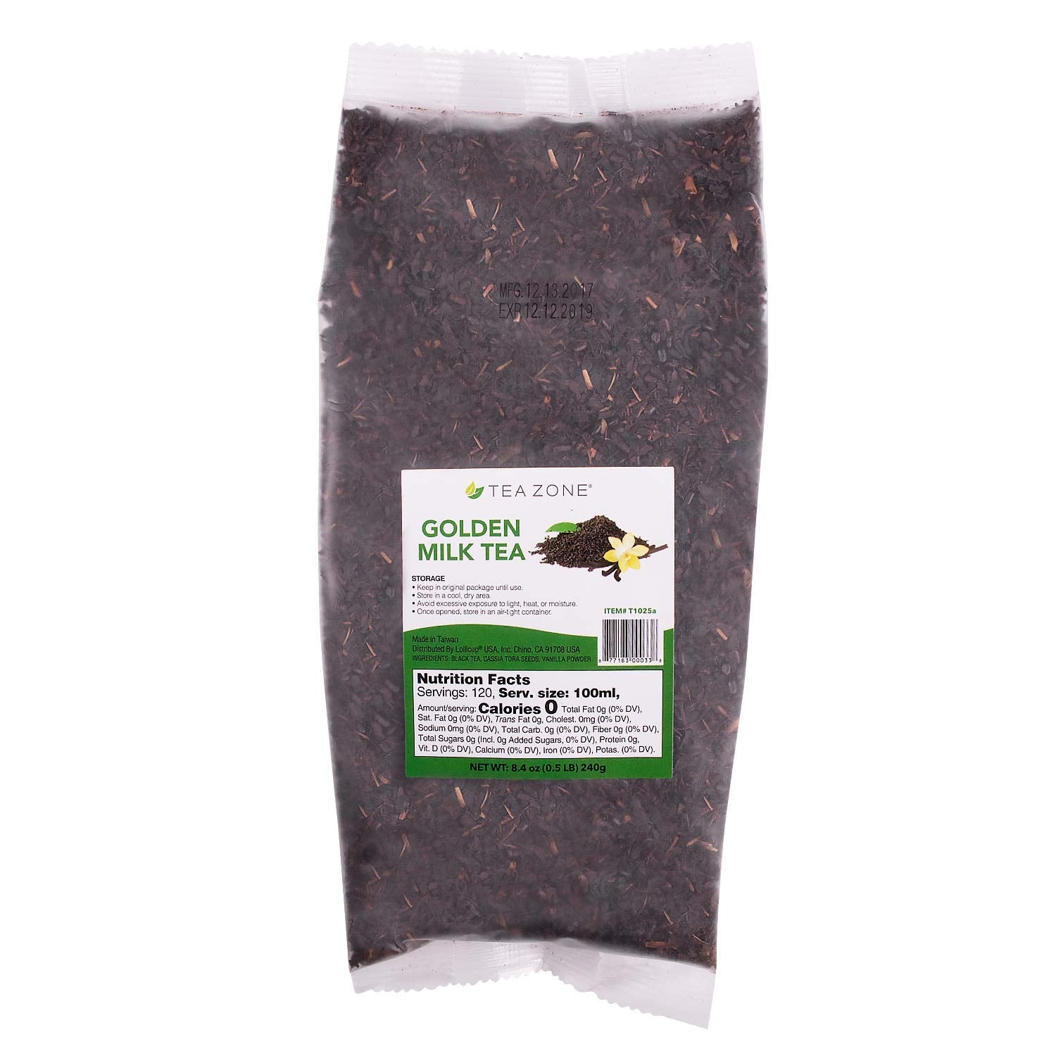 Tea Zone 8.5 Oz Golden Milk Tea, 25 Count