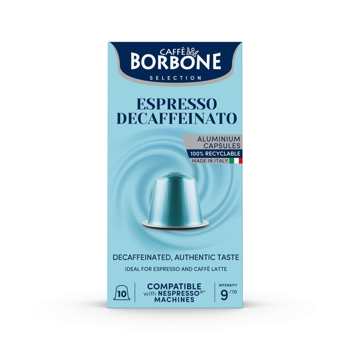 Caffè Borbone Decaffeinated Aluminum Capsules for Nespresso, Medium Roast, 100 Count