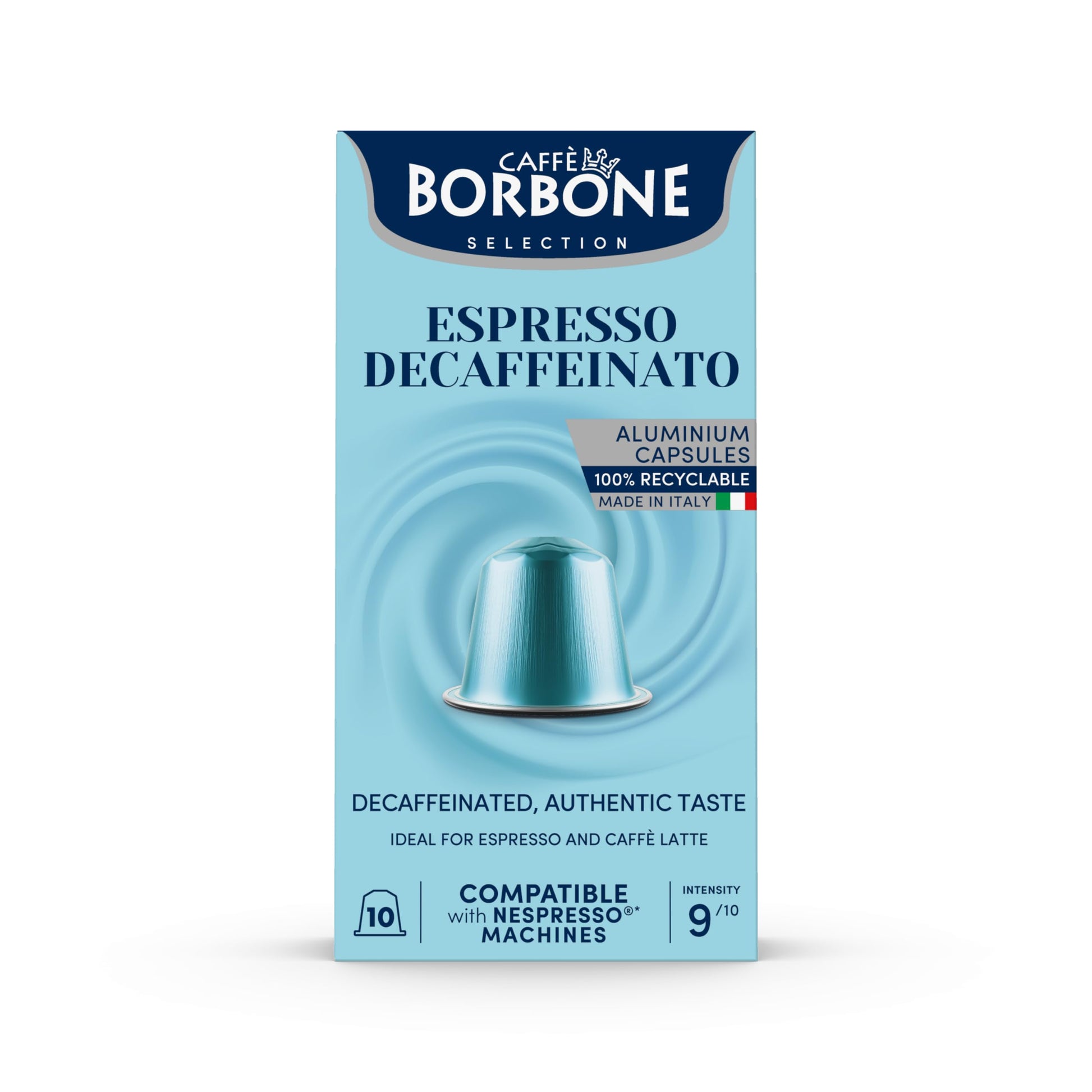 Caffè Borbone Decaffeinated Aluminum Capsules for Nespresso, Medium Roast, 100 Count