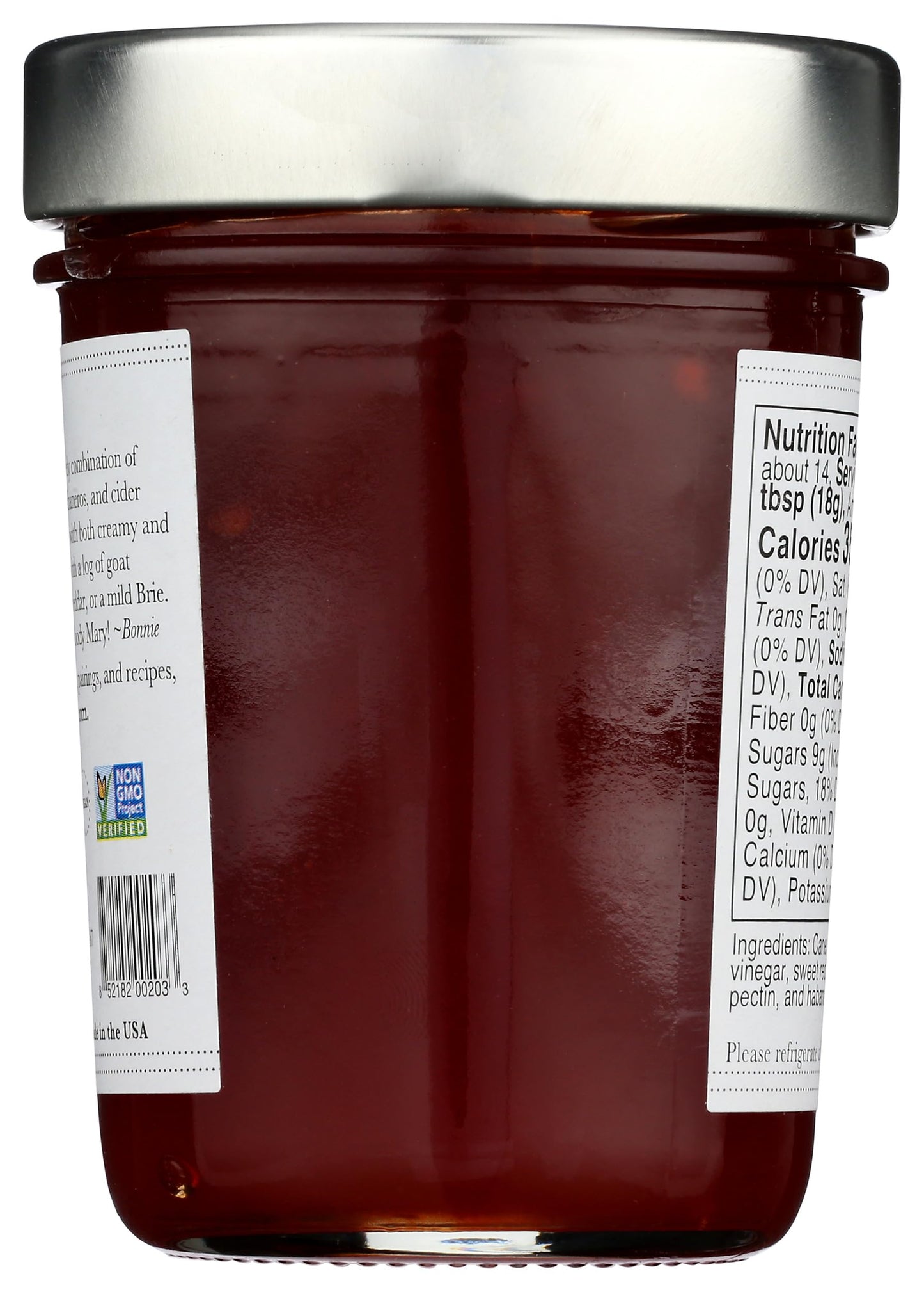 Bonnies Jams Red Pepper Jelly, 8.75 Oz